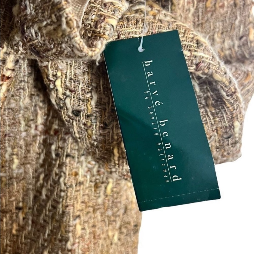 Harve Benard One Button Fully Lined Multi Tan/ Brown Women’s Jacket sz 16 NWT - Picture 5 of 8